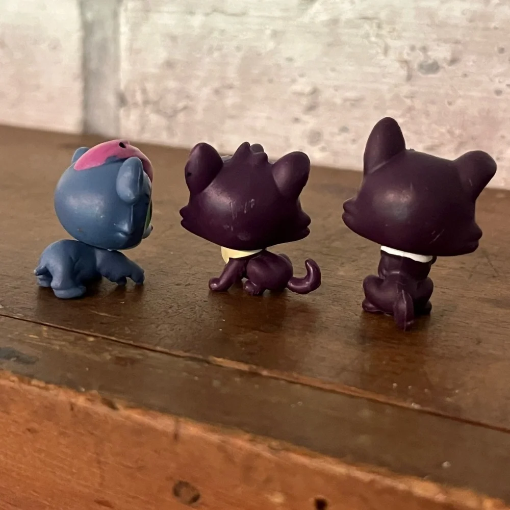 Mini Littlest Pet Shop Lot Of 3 Surprise‎ Families Cat Bear Dog